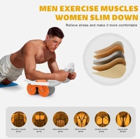 Ab Roller, Abs Workout Abdominal Exercise Rollers, Automatic Rebound Abdominal Wheel, Fitness Roller Exercise Wheel Workout Trainer Gym Home Fitness Equipment for Men Women