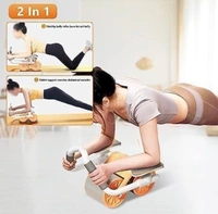 Ab Roller, Abs Workout Abdominal Exercise Rollers, Automatic Rebound Abdominal Wheel, Fitness Roller Exercise Wheel Workout Trainer Gym Home Fitness Equipment for Men Women