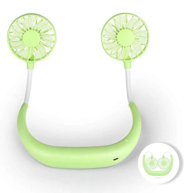 Portable Neck Fan, USB Rechargeable Mini Fan Portable Personal Fan, Handsfree Necklace Fan with 3 Speeds for Outdoor Sports, Traveling, Camping, Office