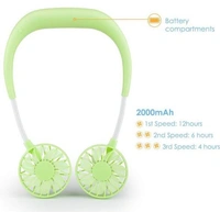 Portable Neck Fan, USB Rechargeable Mini Fan Portable Personal Fan, Handsfree Necklace Fan with 3 Speeds for Outdoor Sports, Traveling, Camping, Office