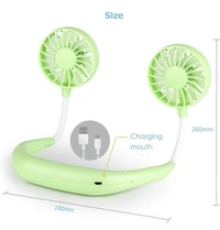Portable Neck Fan, USB Rechargeable Mini Fan Portable Personal Fan, Handsfree Necklace Fan with 3 Speeds for Outdoor Sports, Traveling, Camping, Office