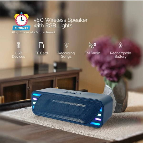 Oud Tarzan Minibar Blaster FAST Charging Type CSpeaker With FM Radio 6Hrs Backup 7 W BluetoothSoundbar (Random Colour , 2.0 Channel)
