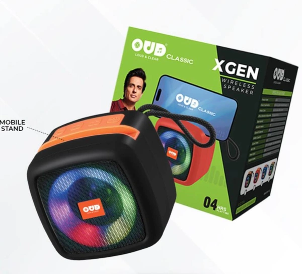 Oud Xgen Bluetooth Speaker,  Dynamic Powerful Bass and 1200 mAh Battery, USB, AUX and Memory Card Slot