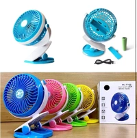360 degree rotatable table clip fan mini fan usb cable fan (Random)