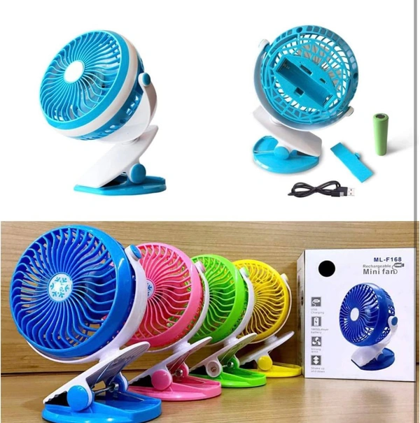 360 degree rotatable table clip fan mini fan usb cable fan (Random)