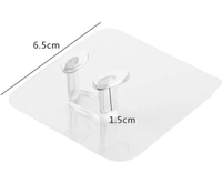 Multifunctional Mobile phone holder, Power Plugs Socket Holder, Wall Mounted Transparent, Self Adhesive Stick on Hook for Keys/Accessories ( Set Of 5pcs )