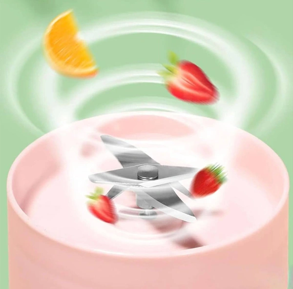 Portable Smoothie Blender, Fresh Juice Personal Blender, 420ml Lightweight USB Cordless Portable Stainless Steel Kitchen Tools (Random) 