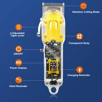 Professional Trimmer , Hair Clipper Fine Grinding Powerful Motor Electric Hair Clipper Stainless Steel Blade Shaving Home Use