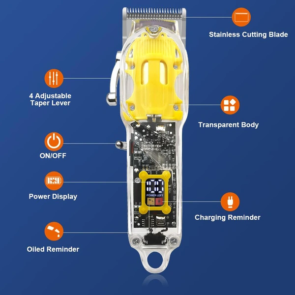 Professional Trimmer , Hair Clipper Fine Grinding Powerful Motor Electric Hair Clipper Stainless Steel Blade Shaving Home Use