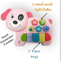 Cute Piano Funny Animal Sound, Dog Character Musical & Light and Multiple Mode Toy for Kids Girl, Boys Age 3 Year +