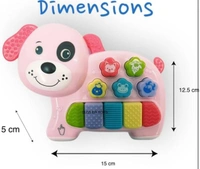 Cute Piano Funny Animal Sound, Dog Character Musical & Light and Multiple Mode Toy for Kids Girl, Boys Age 3 Year +