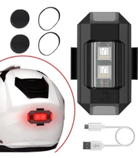 Bike Helmet Warning Lights Safe Helmet USB Rechargeable With 7Colors strobe light for 2LEDS 7colors Warning Rear Light for Motorcycles ( Set Of 4pcs )
