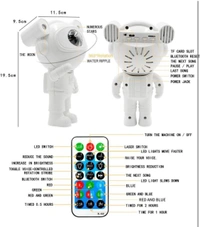 Astronaut Galaxy Projector with Remote Control And Bluetooth Speaker - 360° Adjustable Timer Kids Astronaut Nebula Night Light, for Gifts,Baby Adults Bedroom, Gaming Room, Home and Party (Corded Electric) 