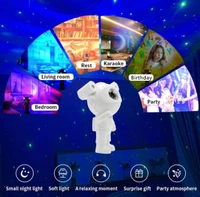 Astronaut Galaxy Projector with Remote Control And Bluetooth Speaker - 360° Adjustable Timer Kids Astronaut Nebula Night Light, for Gifts,Baby Adults Bedroom, Gaming Room, Home and Party (Corded Electric) 