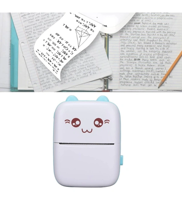 Pocket Printer, Mini Photo Printer, 200DPI Resolution,Ergonomic Design, Print Any Text, Pictures, Memos, Blessings