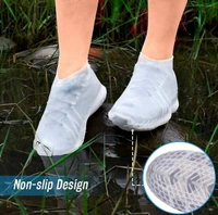 Rain Shoe Cover Non - slip Waterproof Portable Rain Boots Rainproof Shoes Cover Men Women Teens Anti - sand Shoe Cover Outdoor Protection ( Colour Random )