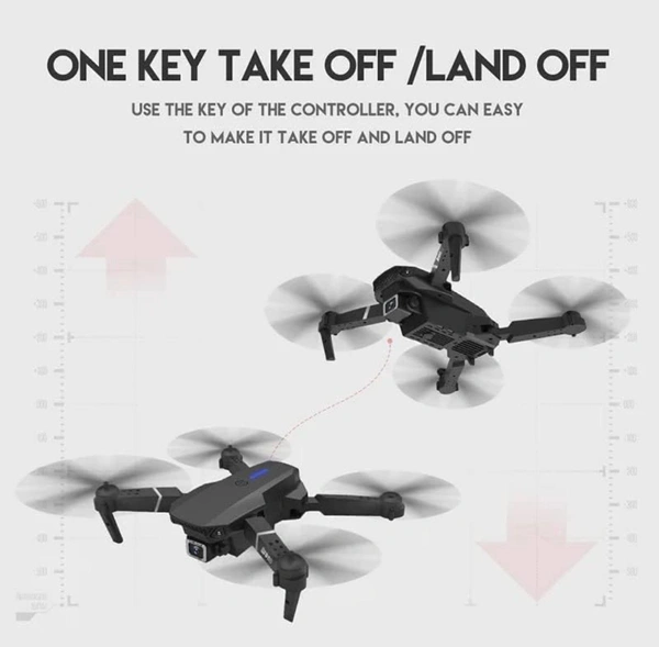 Foldable Remote Control Drone with Camera HD Wide Angle Lens Visual Hovering with 1800Mah Battery WiFi FPV 4-Axis Camera with Dual Flash Lights