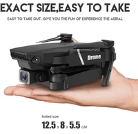 Foldable Remote Control Drone with Camera HD Wide Angle Lens Visual Hovering with 1800Mah Battery WiFi FPV 4-Axis Camera with Dual Flash Lights