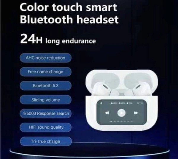 Tws Airpod Wireless Earbuds Bluetooth Headphones with LED Display, Stereo in-Ear Noise Canceling Waterproof USB-C Headphones with Mic for iPhone Android iOS