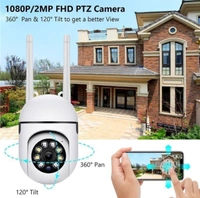 360 Full HD Wi-fi Wireless IP CCTV Security Camera Light Vision, Night Vision Remote Indoor 1080p V380 Pro App 360 Degree Watch Live Streaming Mini Dome PTZ Camera