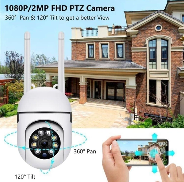 360 Full HD Wi-fi Wireless IP CCTV Security Camera Light Vision, Night Vision Remote Indoor 1080p V380 Pro App 360 Degree Watch Live Streaming Mini Dome PTZ Camera