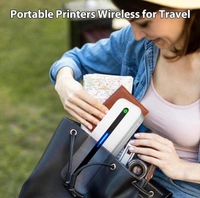 Inkless Thermal Printer, Bluetooth Printer Supports 8.5" X 11" US Letter & A4 & 2/3/4in Thermal Paper, Compact Printer Compatible with iOS Android Phone iPad Laptop