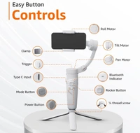 3-Axis Gimbal Stabilizer | Advanced Gyroscope | Shake-Free Footage | Object Tracking | Panoramic, Time-Lapse & Slow-Motion | 2500mAh Battery | Ideal for Vlogging & Travel