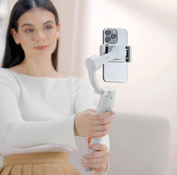 3-Axis Gimbal Stabilizer | Advanced Gyroscope | Shake-Free Footage | Object Tracking | Panoramic, Time-Lapse & Slow-Motion | 2500mAh Battery | Ideal for Vlogging & Travel