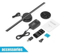3D Hologram Fan, 42-Cm Hologram Projector Screwless Led Lights with App and WiFi, Remote Control, and Bluetooth for Bar, Shop, Halloween, Christmas, Ganpati, Diwali, & Advertising