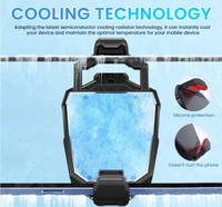Mobile Phone Semiconductor Radiator Blue LED Portable Gaming Cooler for Game Mobile/Video Streaming