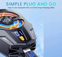 Mobile Phone Semiconductor Radiator Blue LED Portable Gaming Cooler for Game Mobile/Video Streaming