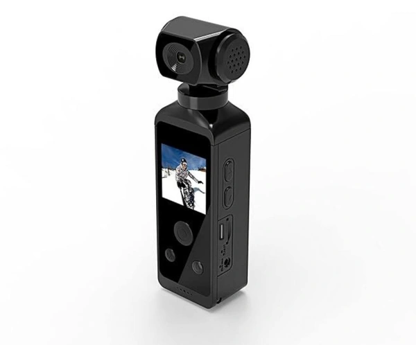 Snappy Vlogging and Sports Action Camera Records Upto 5k 30 fps with 6 Axis gyro EIS, External Mic with Deadcat Cover, WiFi, 270° Rotatable Lens, Water Proof Upto 30 Meters with case (Black)