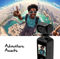Snappy Vlogging and Sports Action Camera Records Upto 5k 30 fps with 6 Axis gyro EIS, External Mic with Deadcat Cover, WiFi, 270° Rotatable Lens, Water Proof Upto 30 Meters with case (Black)
