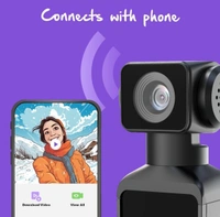 Snappy Vlogging and Sports Action Camera Records Upto 5k 30 fps with 6 Axis gyro EIS, External Mic with Deadcat Cover, WiFi, 270° Rotatable Lens, Water Proof Upto 30 Meters with case (Black)