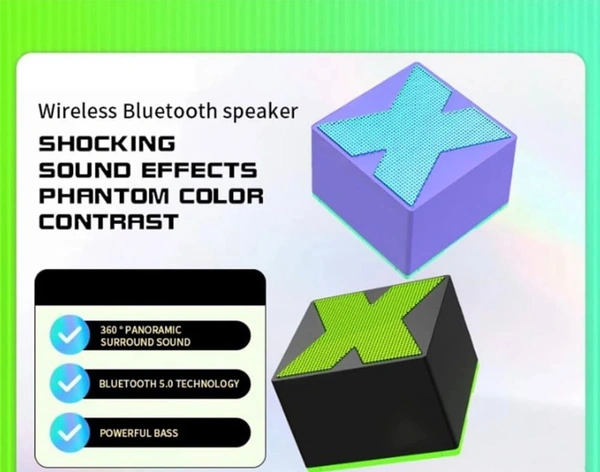 Portable Mini Wireless Bluetooth Speaker Subwoofer High-End Metal Colorful Speaker Very Durable ( Random Colour)