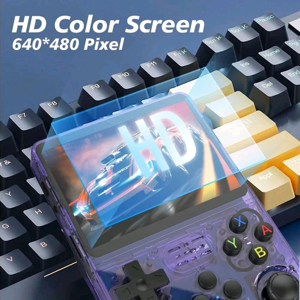 Handheld Game Console, Retro Handheld Video Game Console, 3.5 Inch IPS Screen, Built-in 32GB TF Card 15000+ Games, with Open Source Linux System (Random Colour)