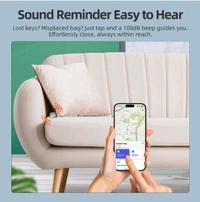 World Tag Keys Finder, Item Locator for Bags, Wallets, Keys, IP67 Waterproof, Privacy Protection, Lost Mode Bluetooth Traker Mini Item Finders Works with Apple Find My (iOS only)