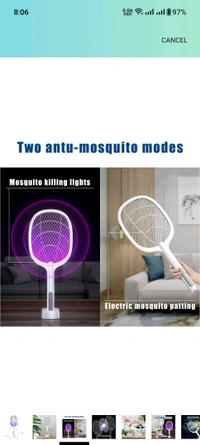 Mosquito Killer Racket Rechargeable Handheld Electric Fly Swatter Mosquito Killer Racket Bat with UV Light Lamp Electric Insect Killer Racket USB Charging Base