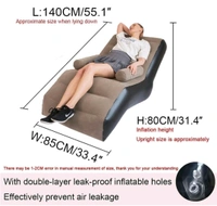 Inflatable Lazy Sofa Chair with Household air Pump, Foldable Lounge Chair with Armrests for Living Room, Bedroom, Office,Travel, Camping