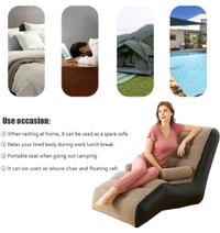 Inflatable Lazy Sofa Chair with Household air Pump, Foldable Lounge Chair with Armrests for Living Room, Bedroom, Office,Travel, Camping