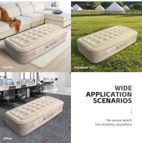Inflatable Mattress with Built-in Pump Camping Air Mattress Quick Inflation Deflation Blow Up Mattresses Air Bed Portable Elevated Guest Bed for Home Outdoors Hiking Travel