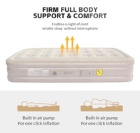 Inflatable Mattress with Built-in Pump Camping Air Mattress Quick Inflation Deflation Blow Up Mattresses Air Bed Portable Elevated Guest Bed for Home Outdoors Hiking Travel