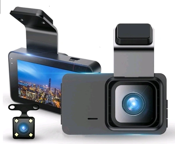 Car Dash Cam With Dual Lens Front Back 