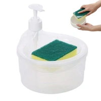 2 in 1 Automatic Liquid Soap  Dispenser With Free Sponge