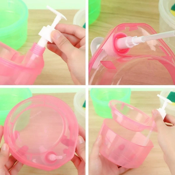 2 in 1 Automatic Liquid Soap  Dispenser With Free Sponge