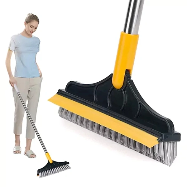 2 IN 1 ROTATABLE FLOOR CLEANING BRUSH WITH WIPER