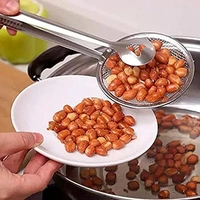 2 IN 1 STAINLESS STEEL FILTER SPOON WITH CLIP FOR OIL-FRYING AND MULTI-FUNCTIONAL