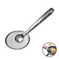 2 IN 1 STAINLESS STEEL FILTER SPOON WITH CLIP FOR OIL-FRYING AND MULTI-FUNCTIONAL