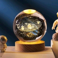 3D Crystal Ball Moon Effect Night Lamp And Best Gift