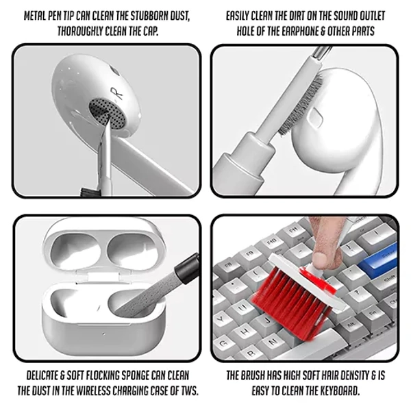 5 in 1 Cleaning Brush Kit for Keyboard Airdopes Earphones